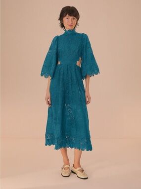 farm rio palermo linen midi dress Farm Rio Palermo Red Dress by Farm Rio